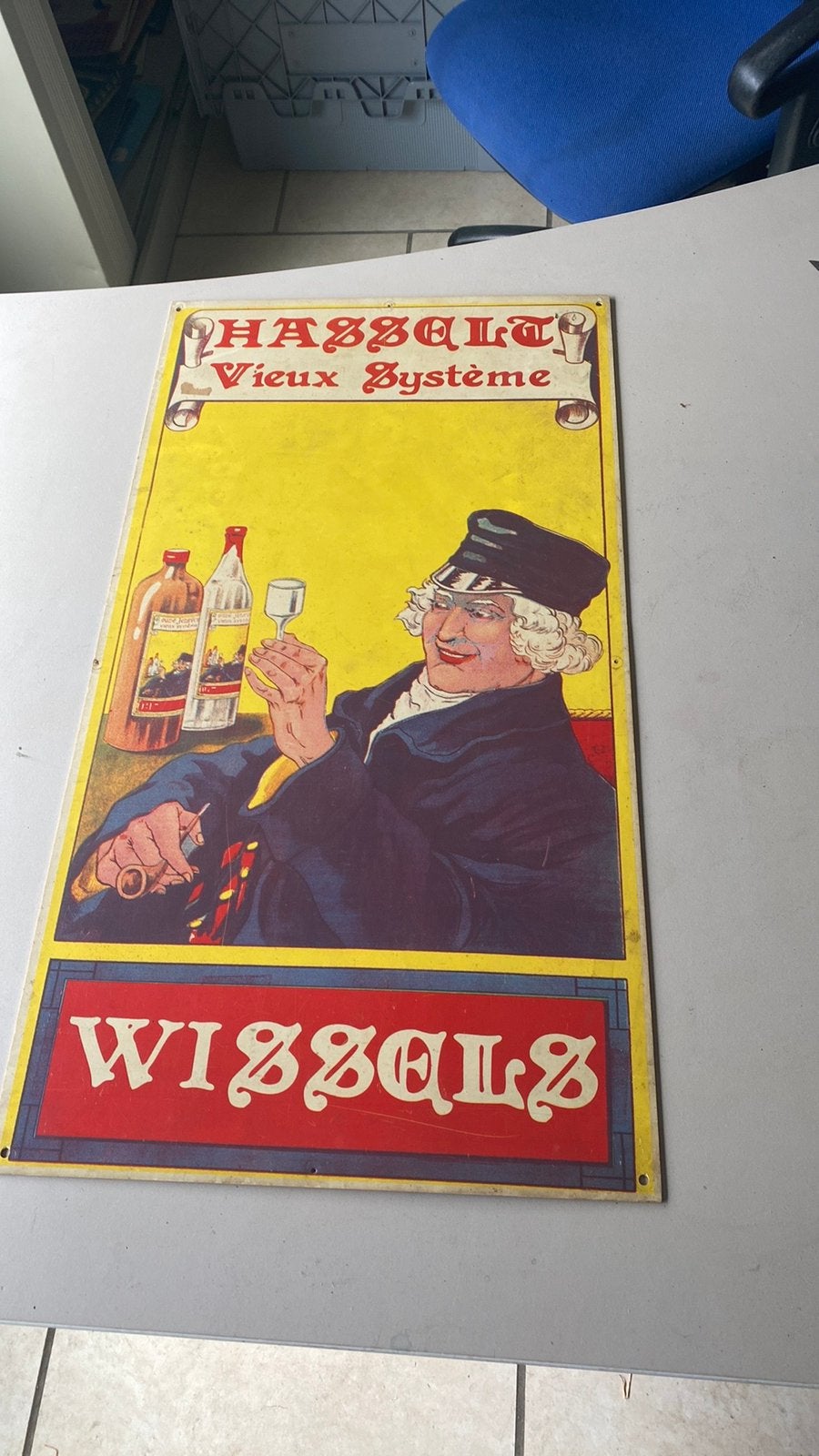 Reclamebord Wissels Jenever, Ophalen of Verzenden, Zo goed als nieuw, Reclamebord