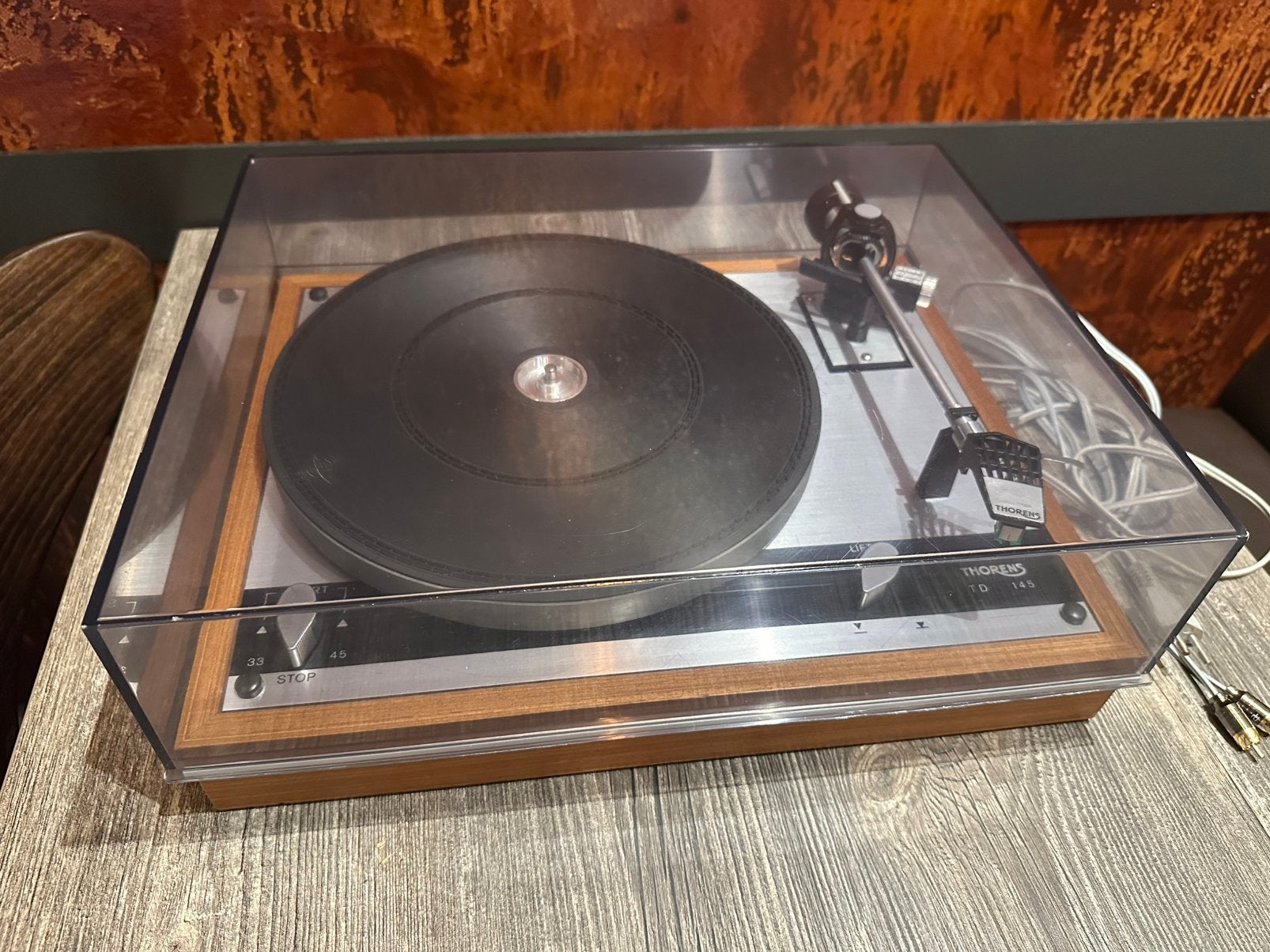 Thorens TD-145 draaitafel met automatische afslag, Audio, Tv en Foto, Ophalen, Zo goed als nieuw, Platenspeler, Thorens
