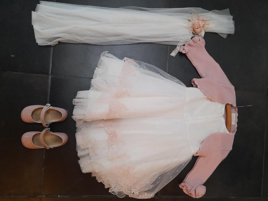 Mimilu -suite kleedje +vestje+schoen-3 jaar- communie lente, Kleding | Dames, Trouwkleding en Trouwaccessoires, Ophalen