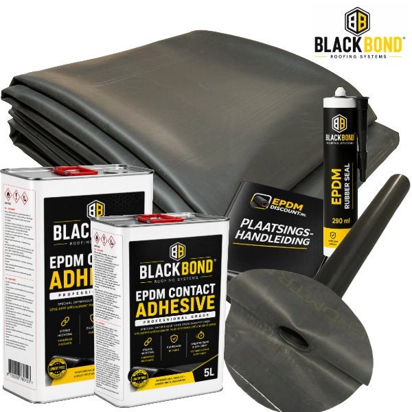 Membrane de toiture EPDM bon marché 1,14 mm — 9,95 €/m², Neuf, Membrane goudronnée, 10 à 15 m², Synthétique