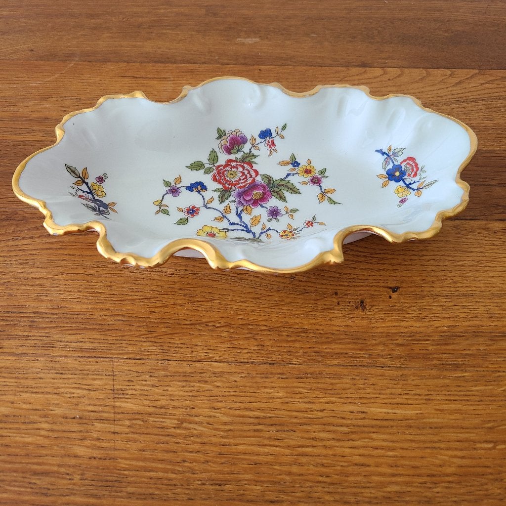Decoratieve florale porseleinen schaal - Limoges Castel, Ophalen