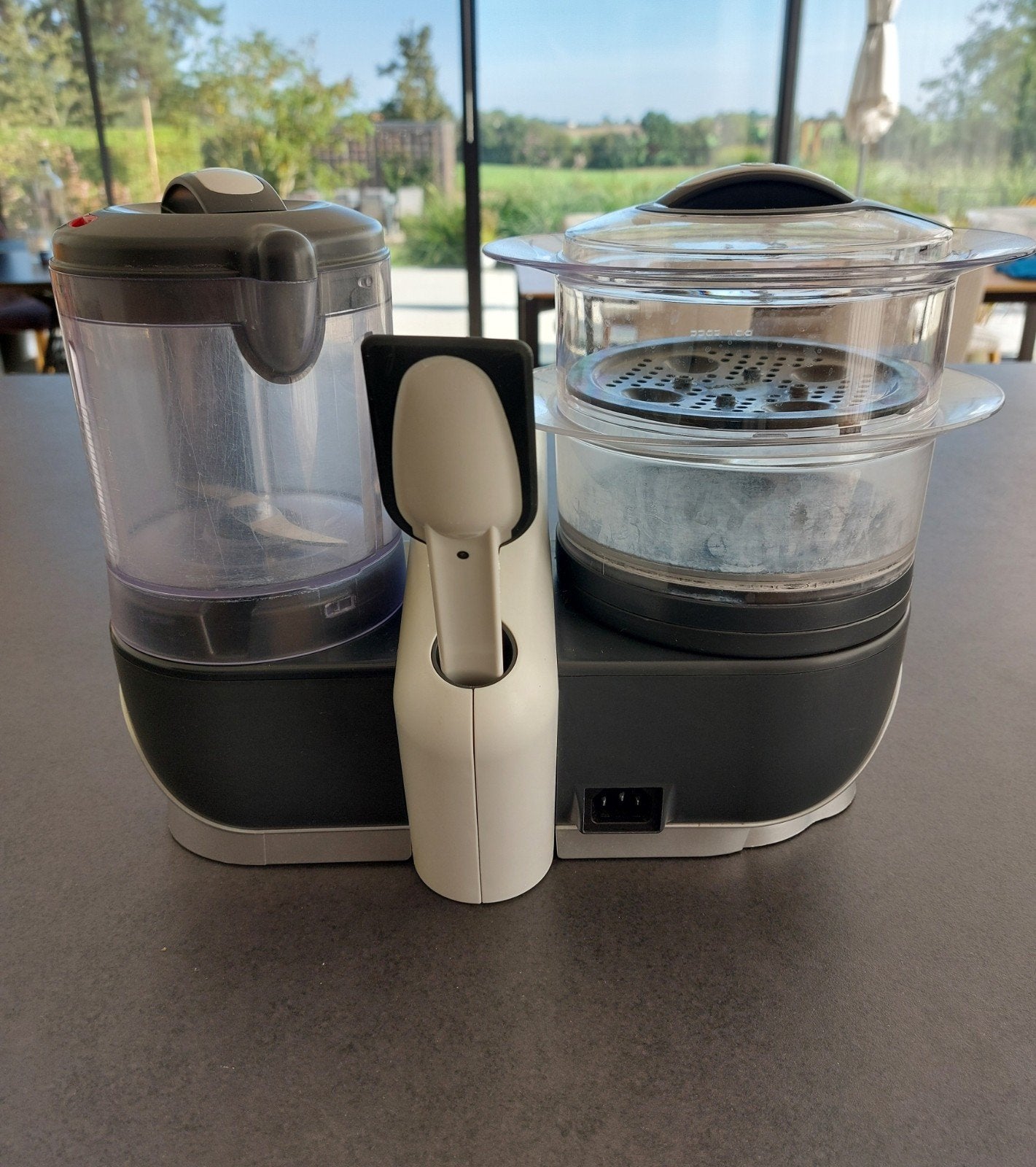 Babymoov Nutribaby+ – Cuiseur vapeur & mixeur bébé – Gris –, Préparateur de repas pour bébé, Enlèvement, Fonction de décongélation