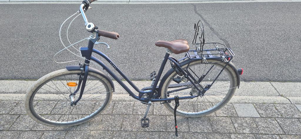Fiets meisjes dames Elops 520 28inch, Fietsen en Brommers, B-twin, Gebruikt, Velgrem, Versnellingen