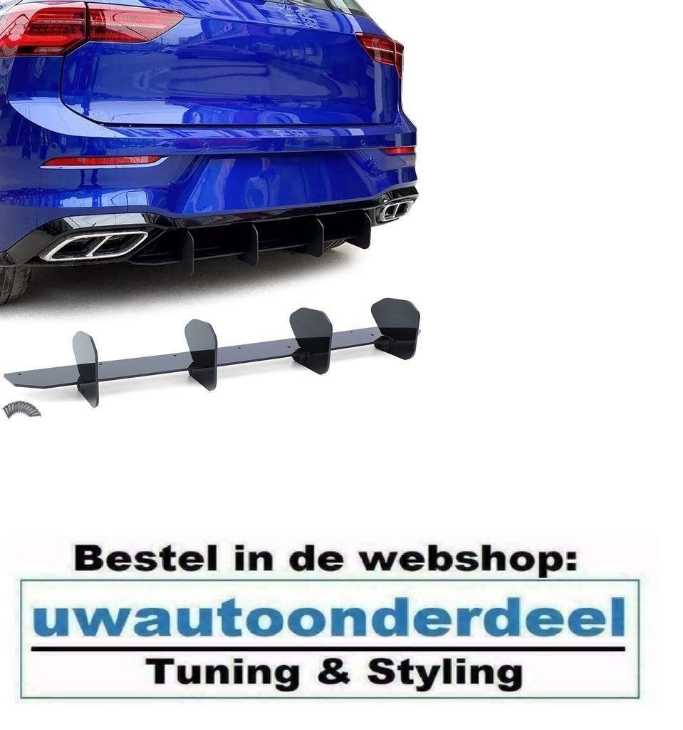 Diffuser Achterbumper Spoiler Geschikt voor VW Golf 8 R Line, Verzenden