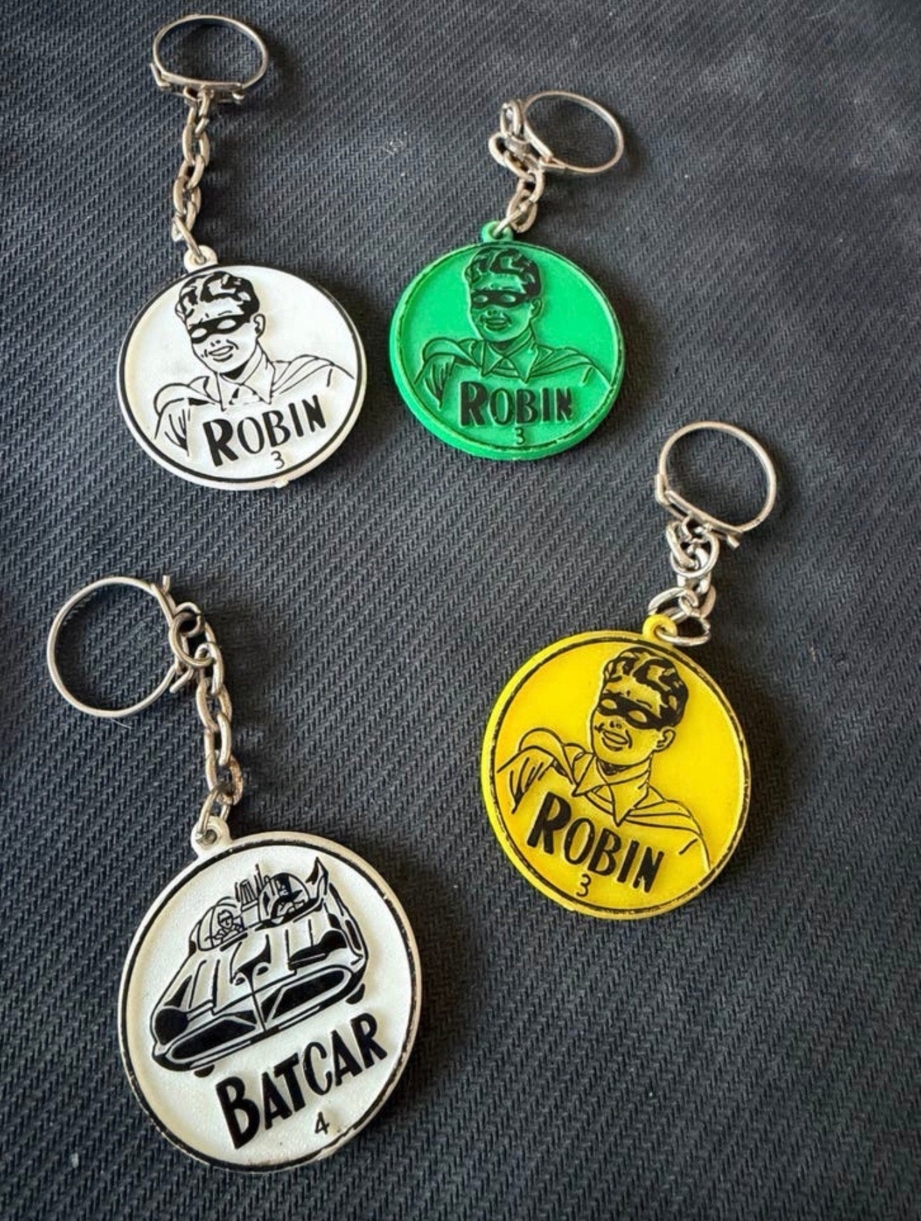 4x Originele Honig Batman Kwartet sleutelhangers uit 1966, Verzamelen, Verzenden, Zo goed als nieuw, Merk