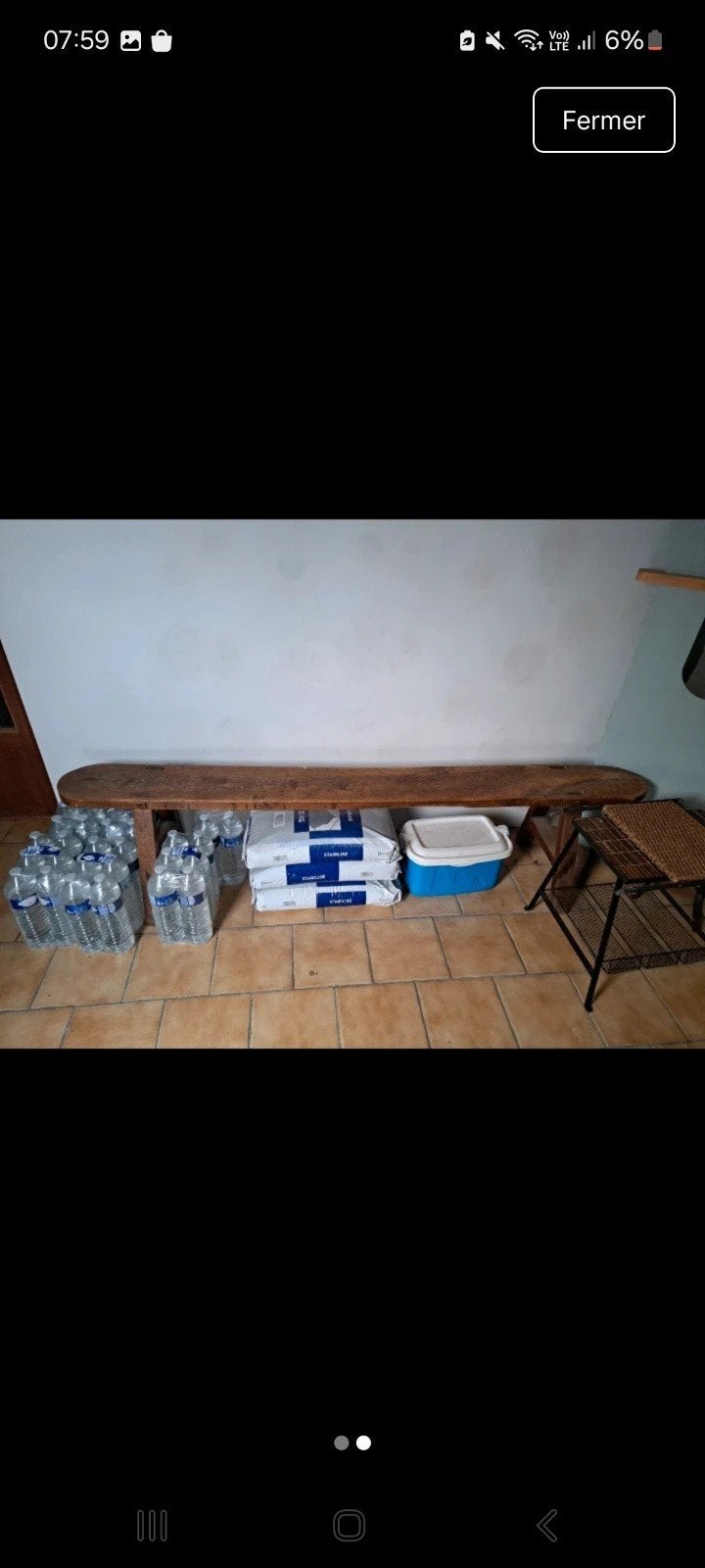 banc chêne 2m, Maison & Meubles, Enlèvement