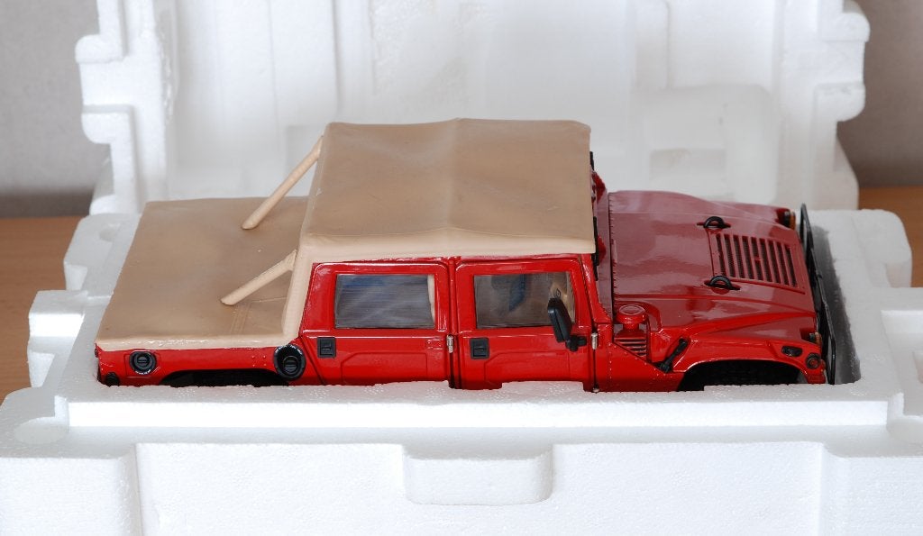 Exoto hummer thundertrac humvee 1:18, Hobby & Loisirs créatifs, Voitures miniatures | 1:18, Enlèvement, Utilisé, Voiture, Autres marques