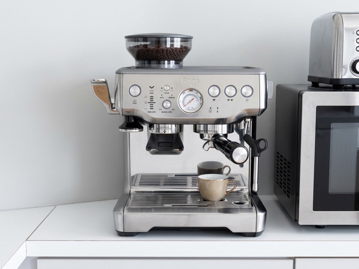 Sage Barista Express Impress Brushed Stainless Steel, Réservoir d'eau amovible, Enlèvement ou Envoi, Café en grains, Comme neuf