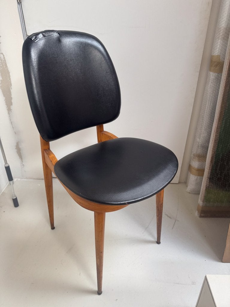 Lot de 4 chaises design Pierre Guariche 1960, Moins de 75 cm, Enlèvement, Utilisé, Design Scandinave