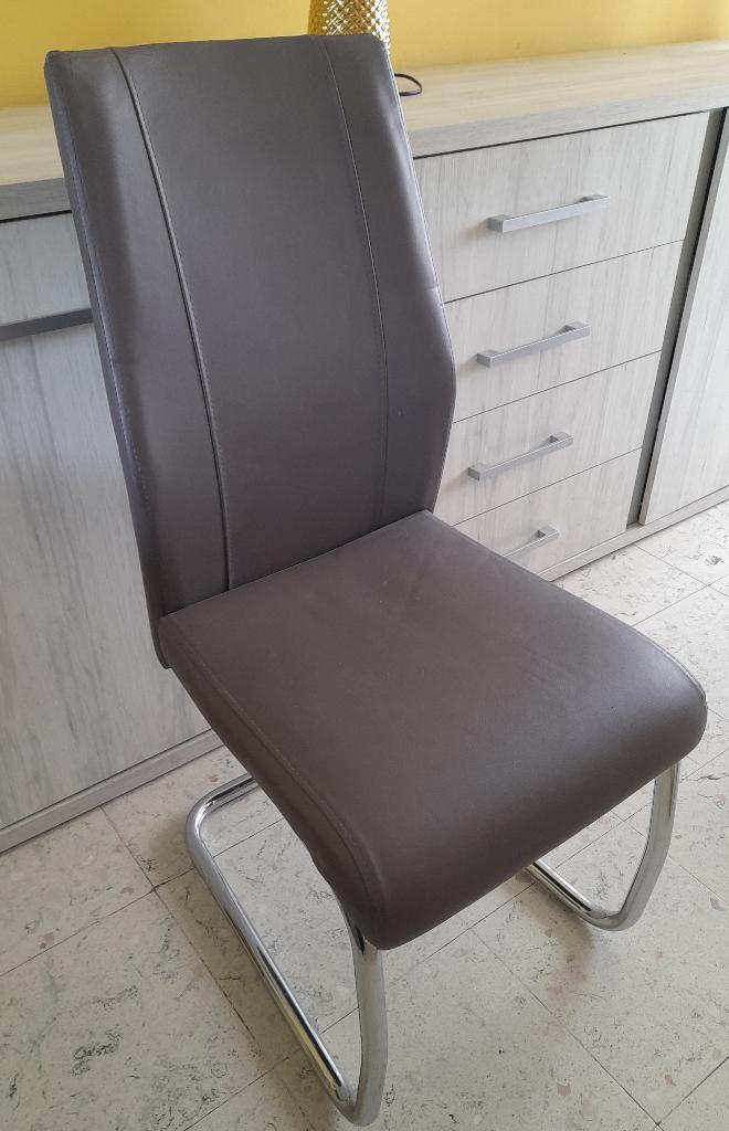 6 eetkamerstoelen, Ophalen, Gebruikt, Grijs, Vijf, Zes of meer stoelen