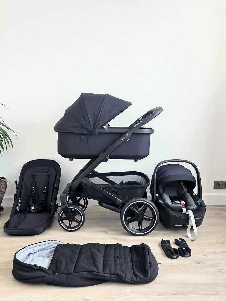 Joolz Geo3 Black, Kinderen en Baby's, Ophalen, Kinderwagen, Maxi-Cosi, Verstelbare duwstang