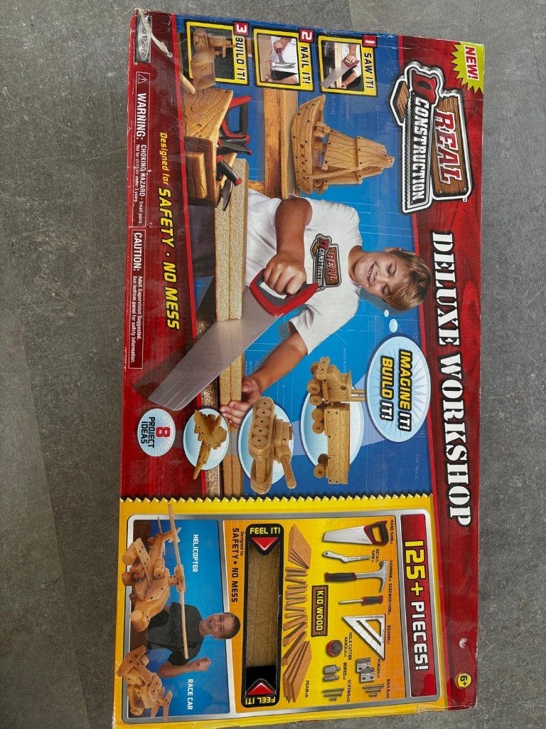 kinder speelgoedset schrijnwerkerij, Ophalen, Nieuw
