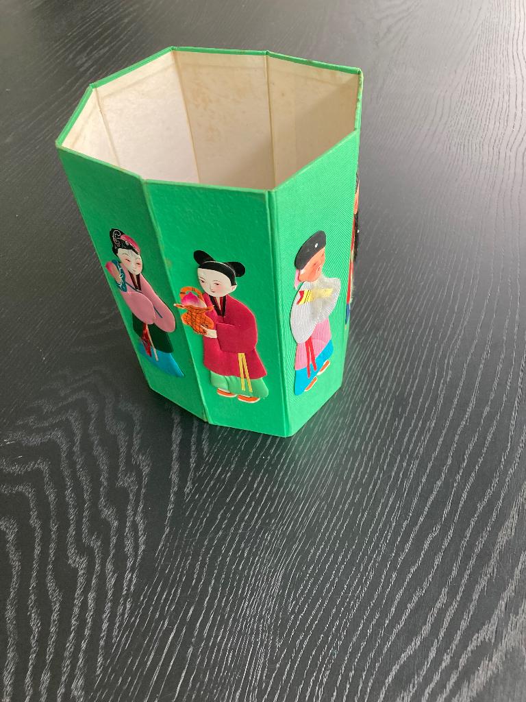 Chinese achthoekige vintage vouwdoos, Antiek en Kunst, Ophalen of Verzenden