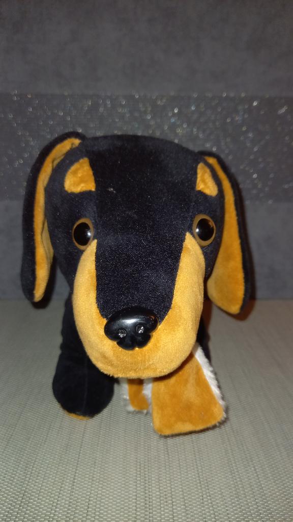 Teckel knuffel, Kinderen en Baby's, Speelgoed | Knuffels en Pluche, Ophalen of Verzenden, Zo goed als nieuw, Hond