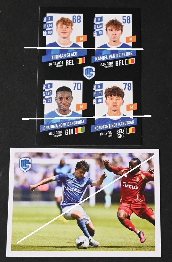 Panini / KRC Genk / "Kos" Karetsas / 2 stuks, Verzenden, Nieuw, Poster, Plaatje of Sticker