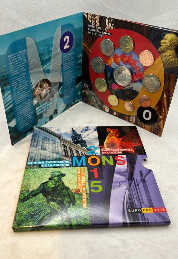 Muntset België 2015 — Mons Culturele Hoofdstad van Europa, Postzegels en Munten, Ophalen of Verzenden
