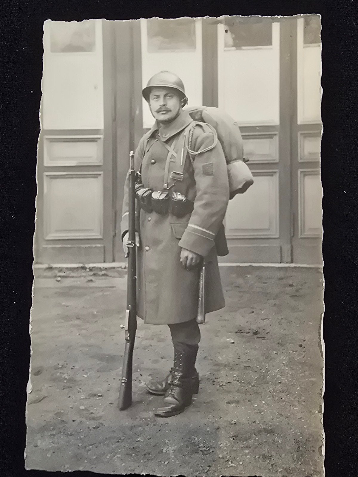 Photo d'époque carabinier soldat belge Mauser Belgique WW1, Enlèvement ou Envoi