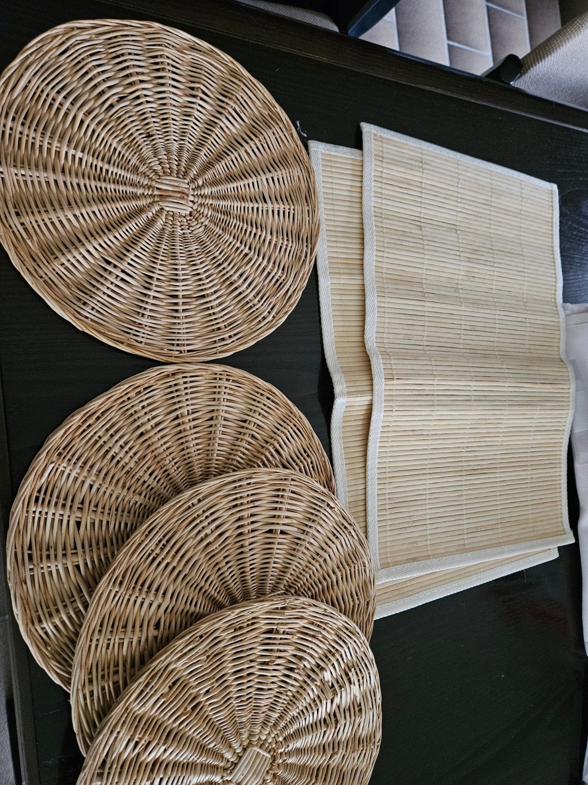 Rieten ronde en langwerpigen onderleggers/placemat, nieuw, Ophalen of Verzenden, Placemat