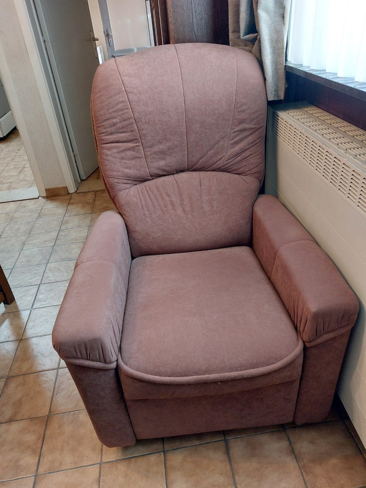 fauteuil inclinable en tissu, Maison & Meubles, Moins de 75 cm, Enlèvement, Utilisé, 50 à 75 cm