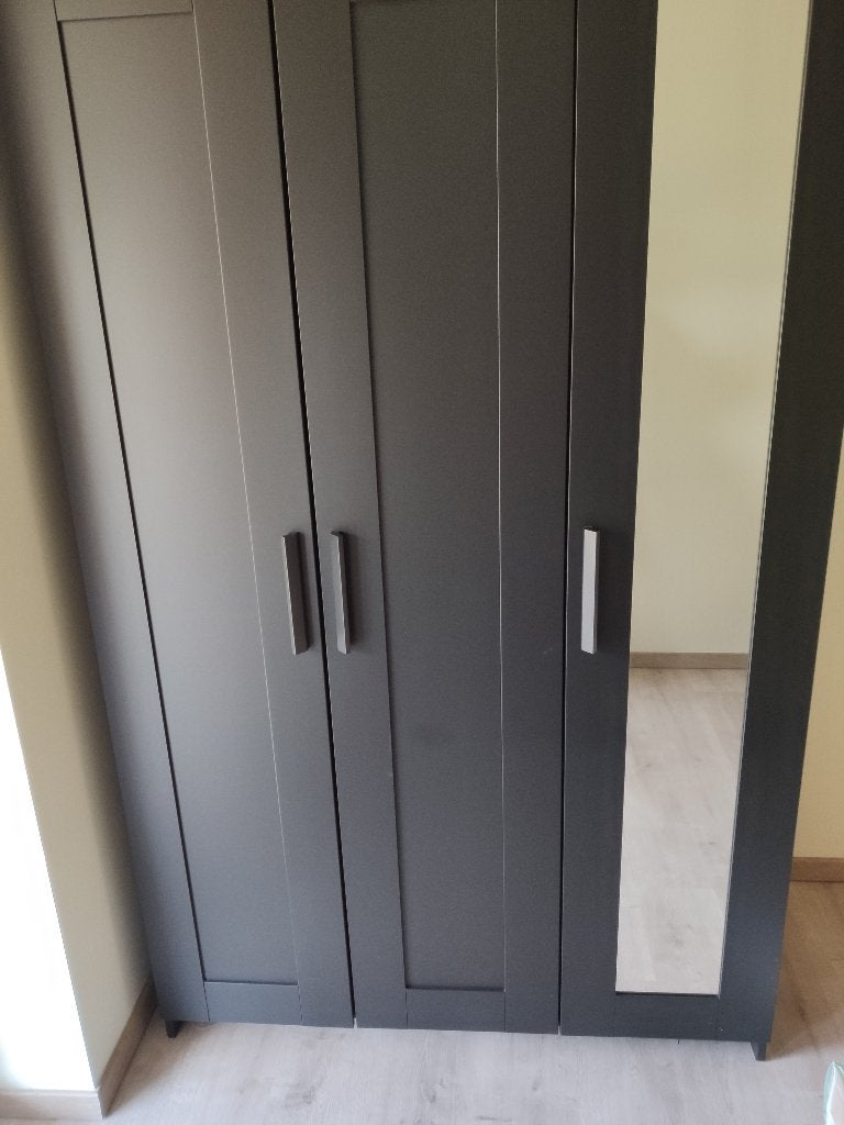 Armoire 3 portes avec miroir (style IKEA Songesand), 25 à 50 cm, 100 à 150 cm, Utilisé, 1 ou 2 tiroirs