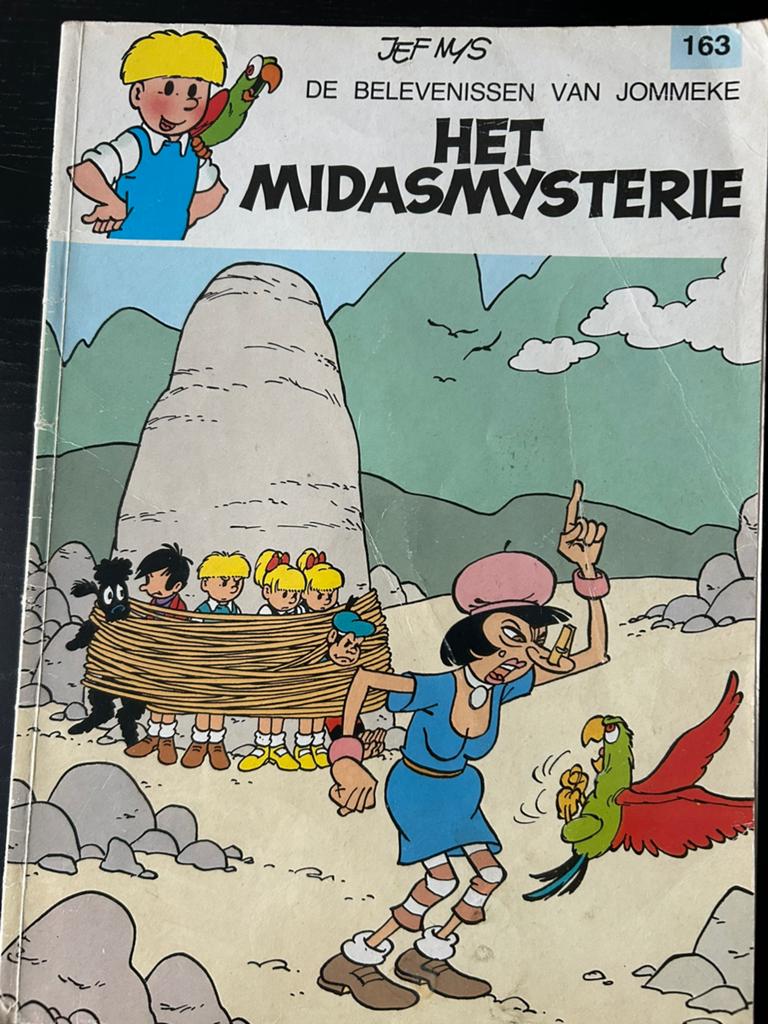 Jommeke Het Midasmysterie nr 163 eerste druk, Boeken, Stripverhalen, Eén stripboek, Ophalen, Gelezen