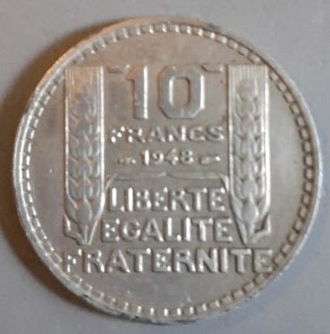 pièces de 10 frais république française de 1948, Enlèvement ou Envoi, France