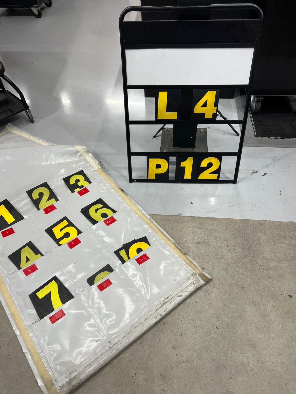 Panneau de chrono racing, Enlèvement, Utilisé, Décoration
