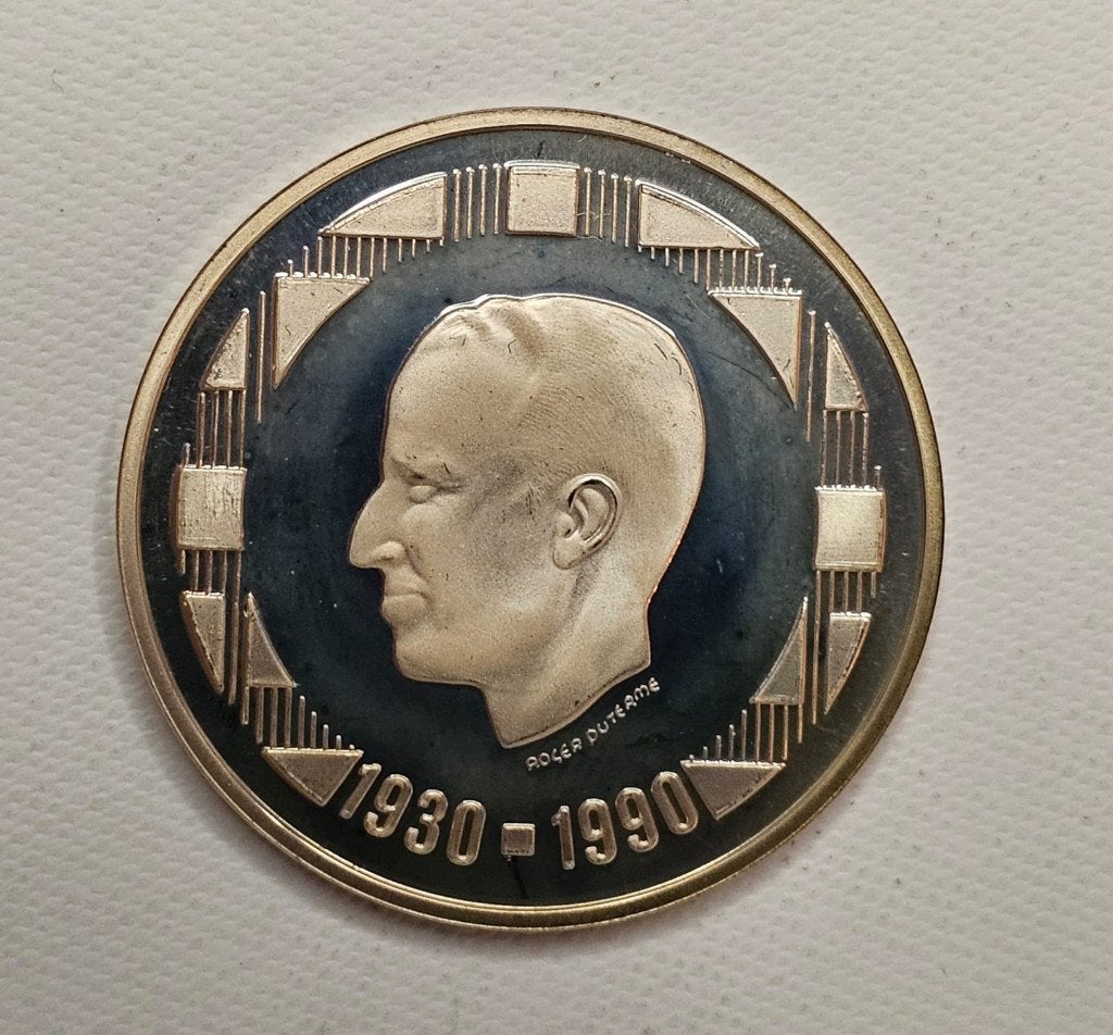 500 Frank 1990 Boudewijn - PROOF (Cameo), Postzegels en Munten, Losse munt, Zilver, Goud, Ophalen of Verzenden