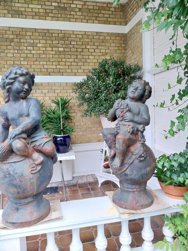 beelden in gietijzer van 110 cm hoog, Antiek en Kunst, Curiosa en Brocante, Ophalen