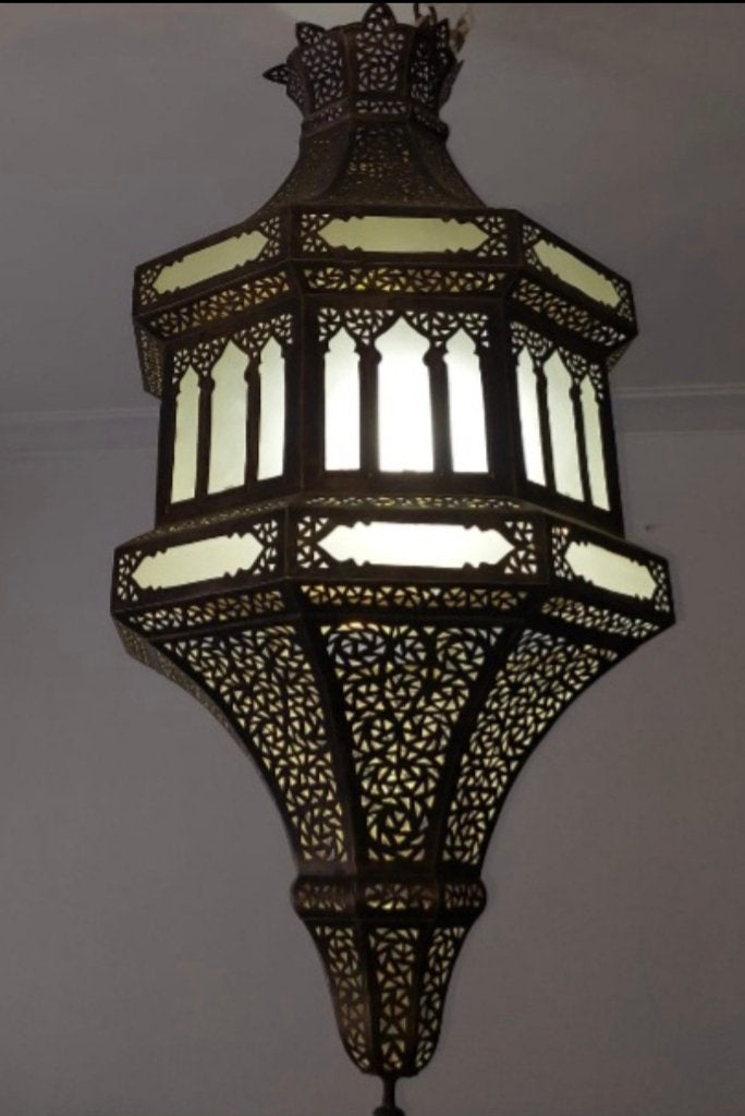Lustre mauresque ou marocain, Maison & Meubles, Enlèvement, Comme neuf, Verre, Oriental
