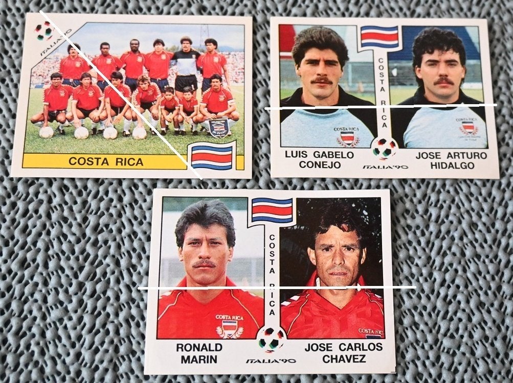 Panini Italia 90 Costa Rica Marin Chavez Conejo Hidalgo Team, Verzenden, Nieuw, Poster, Plaatje of Sticker