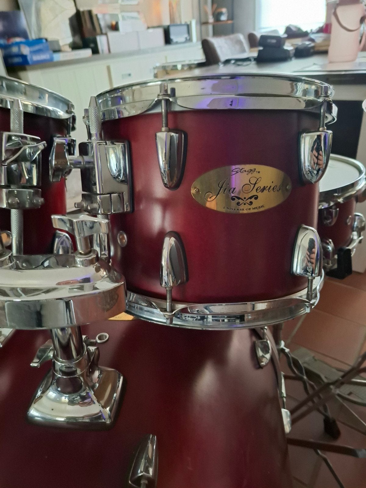 Stagg jia compleet maple drumstel met cymbalen en drum kruk, Muziek en Instrumenten, Ophalen