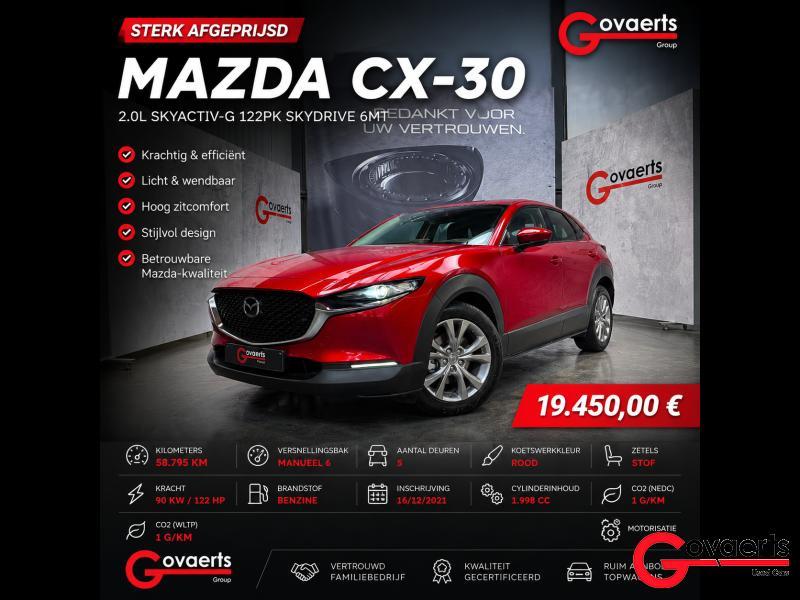 Mazda CX-30 2.0L SKYACTIV-G 122PK SKYDRIVE 6MT, Auto's, Mazda, Bedrijf, CX-30, Adaptieve lichten, Adaptive Cruise Control, Airbags