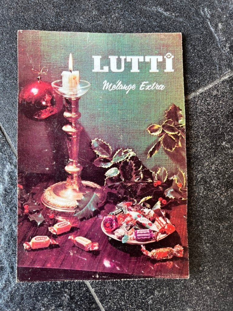 Carte à bonbons Vintage Lutti, Collections, Enlèvement ou Envoi