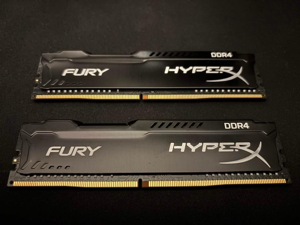 RAM HyperX Fury DDR4 - 16go (2x8) - 2400mhz (+- négociable), DDR4, 2400 MHz, Enlèvement, Utilisé