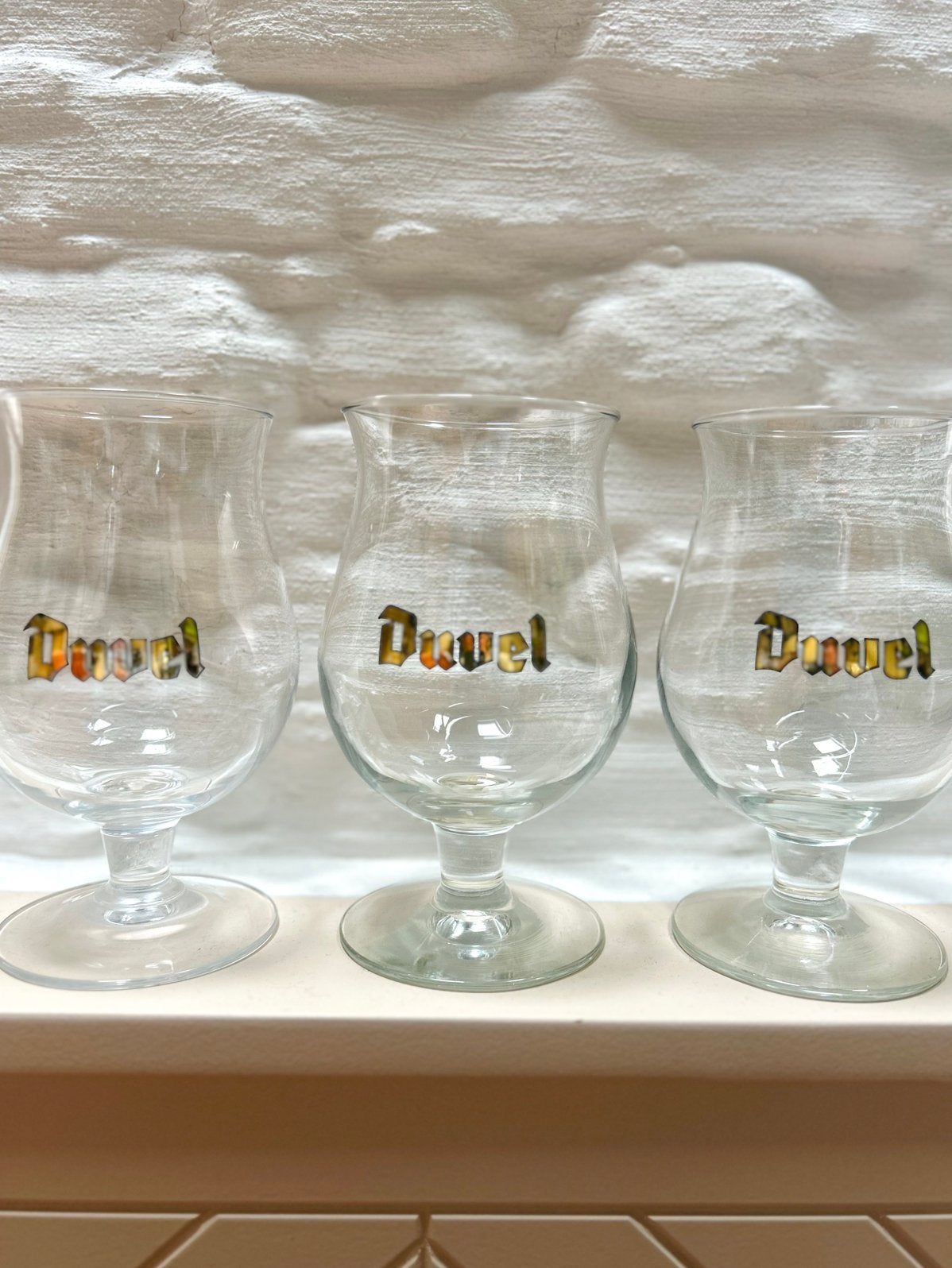 Duvel glazen 3 voor € 5, Verzamelen, Ophalen of Verzenden, Gebruikt, Duvel