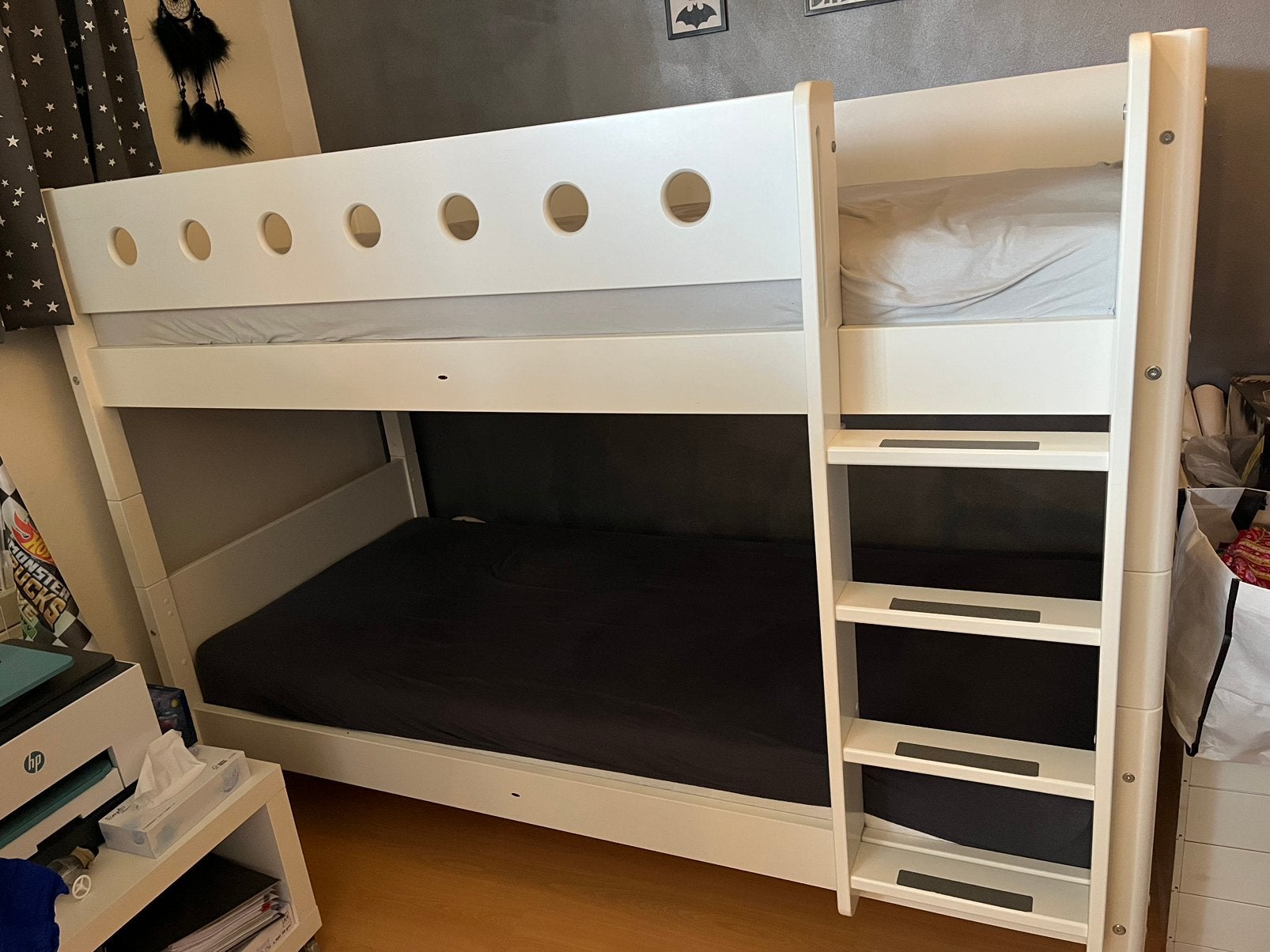 Lit superposé Flexa 90x200 + 2 matelas, Enlèvement, Comme neuf, Lits superposés