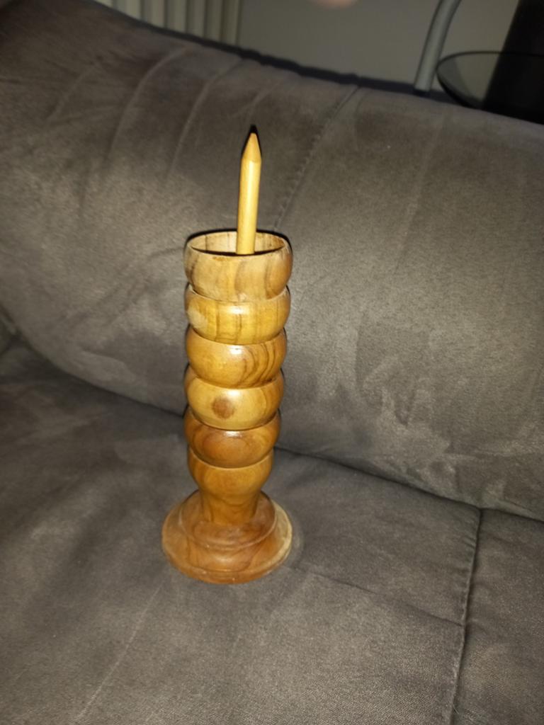 6 coquetiers en bois sur tige vintage, Antiquités & Art, Antiquités | Ustensiles de cuisine, Enlèvement ou Envoi