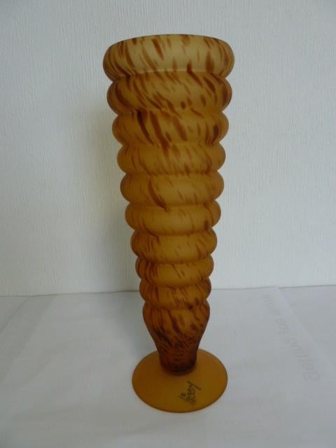 Vaas in glas /gevlamd glas 32cm DB Handmade, Huis en Inrichting, Woonaccessoires | Vazen, Overige kleuren, Ophalen of Verzenden