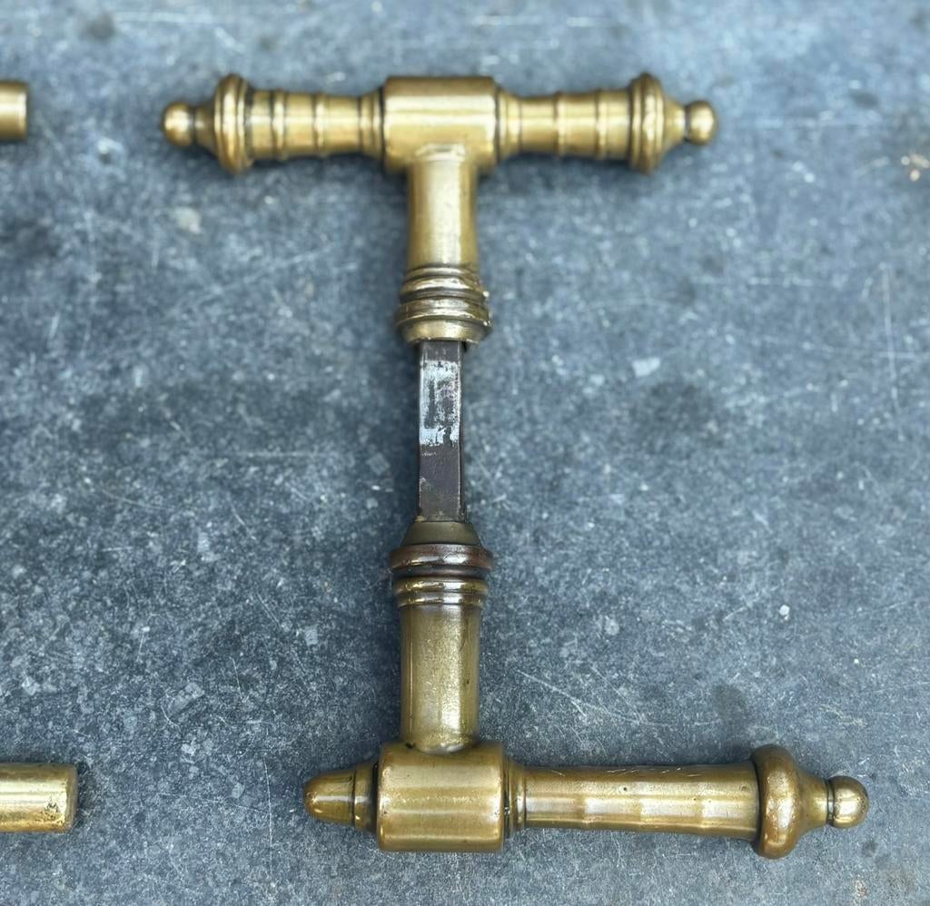 Poignée de porte ancienne, Bricolage & Construction, Enlèvement ou Envoi, Utilisé, Cuivre ou Laiton, Loquet ou Poignée