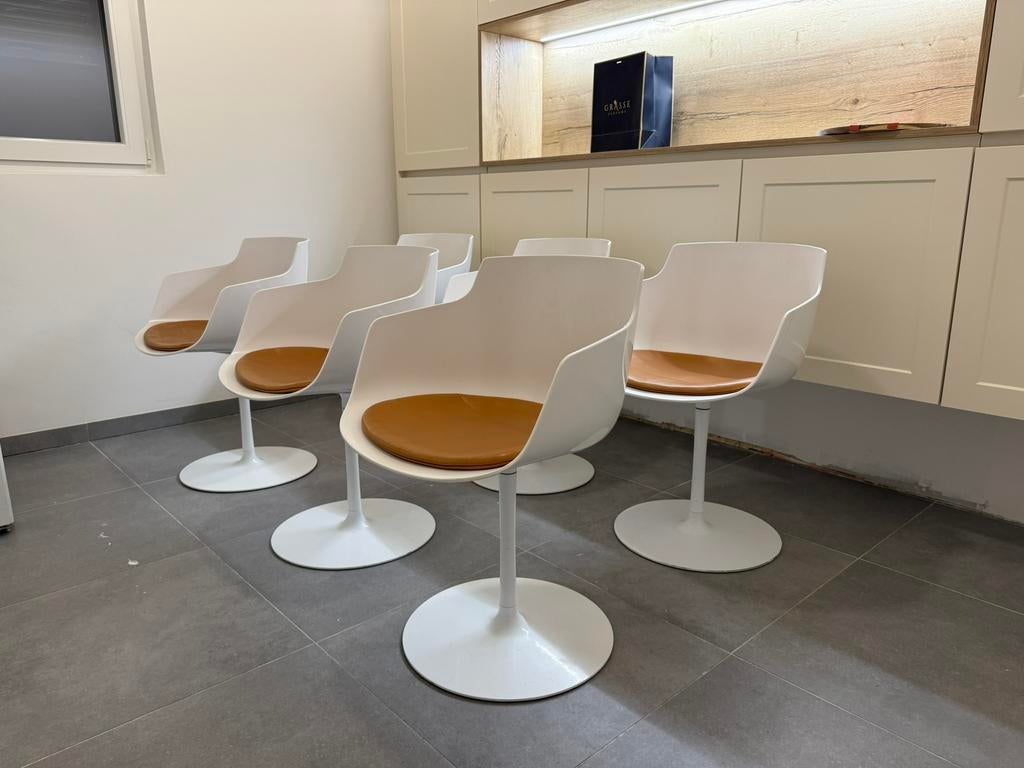 6x MDF Italia Flow armchairs, Huis en Inrichting, Ophalen of Verzenden, Zo goed als nieuw, Cassina vitra molteni b&b italia rolf benz knoll ligne roset