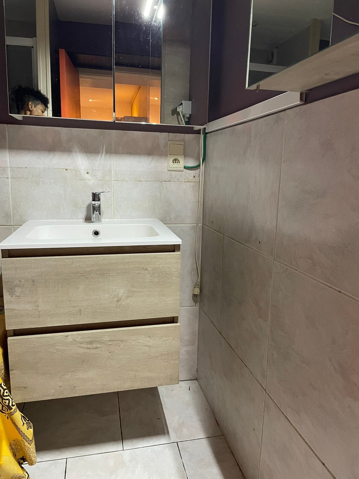 Meuble evier sdb+miroir, Ophalen, Zo goed als nieuw