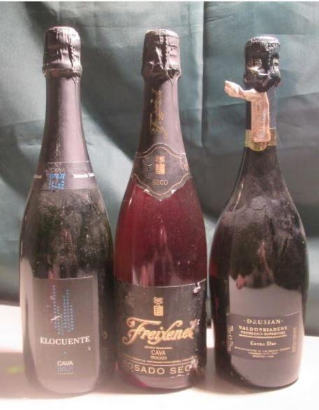2x Cava en 1x Prosecco, Spanje, Overige typen, Ophalen of Verzenden, Zo goed als nieuw