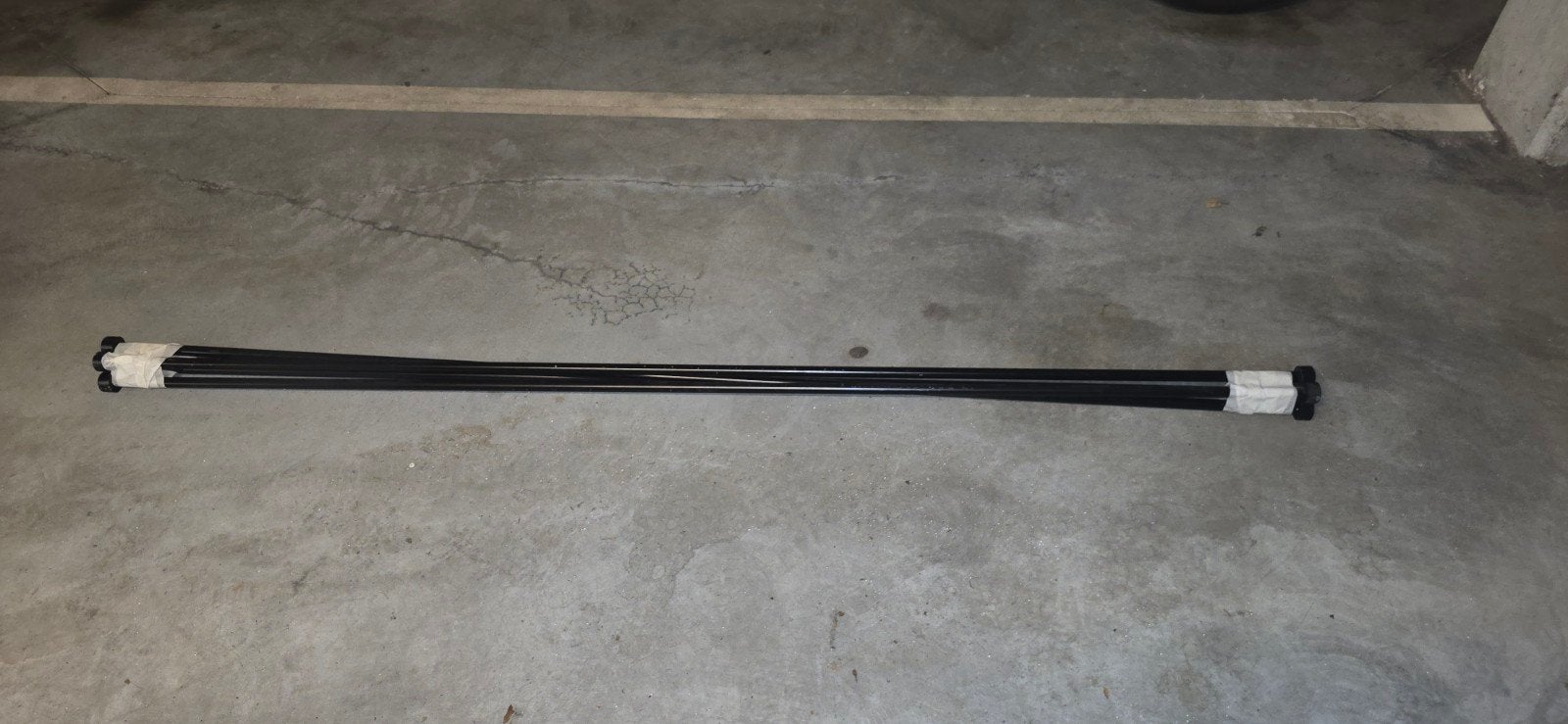 lot 4 barres rideau ikea räcka noir 210–385 cm + supports, Autres types, Métal, Accessoires de montage inclus, Enlèvement