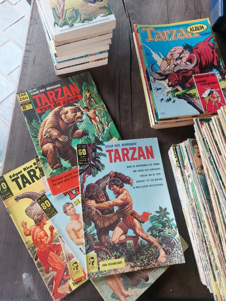 Groot lot Comics Tarzan en Korak, Boeken, Gelezen, Europa, Ophalen of Verzenden, Meerdere comics