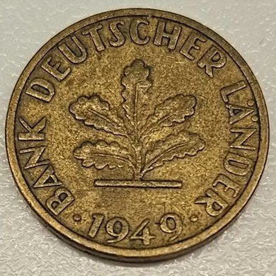 Duitsland: 5 Pfennig 1949F KM#102 Ref 16879 Bank Deutscher L, Ophalen of Verzenden, Duitsland, Losse munt