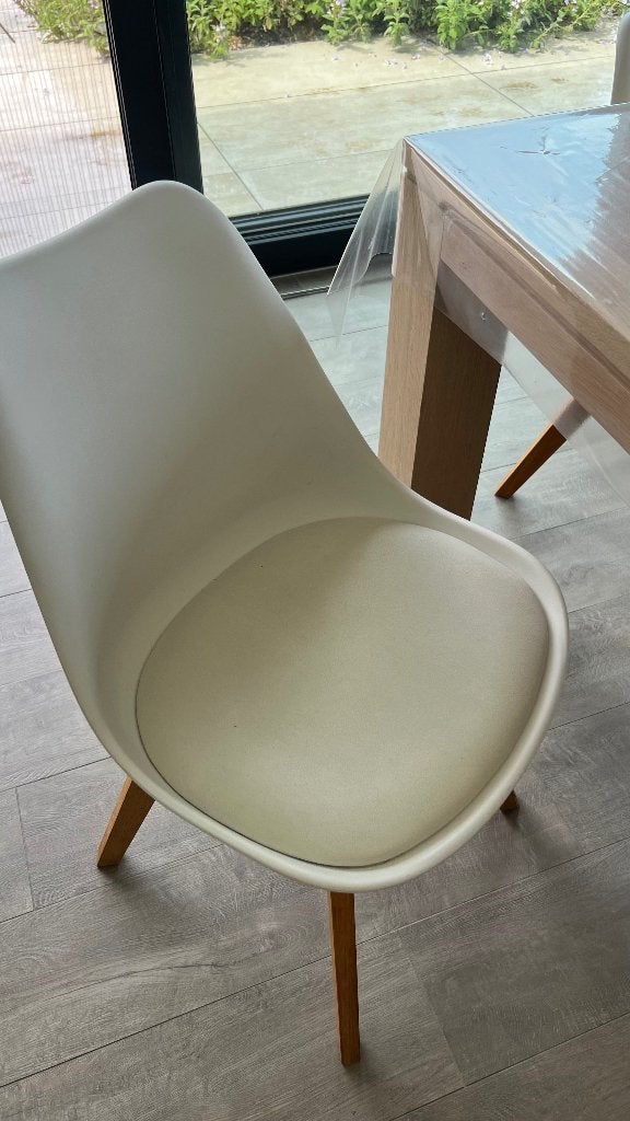 Eetkamerstoelen, Huis en Inrichting, Stoelen, Ophalen, Gebruikt, Wit, Vijf, Zes of meer stoelen