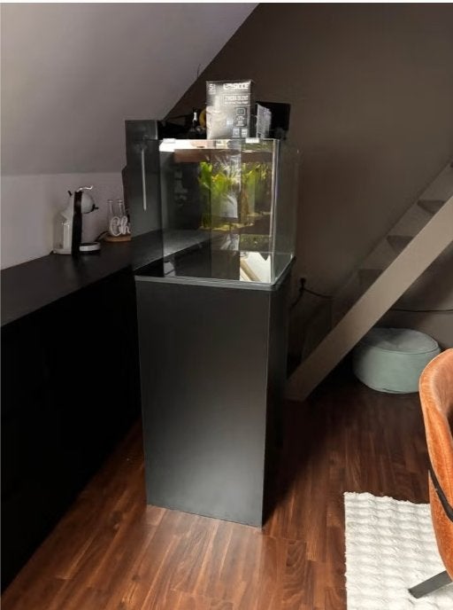 Aquarium 90L compleet met kast – geüpgradede uitrusting, Dieren en Toebehoren, Ophalen, Nieuw, Leeg aquarium, Blue Marine