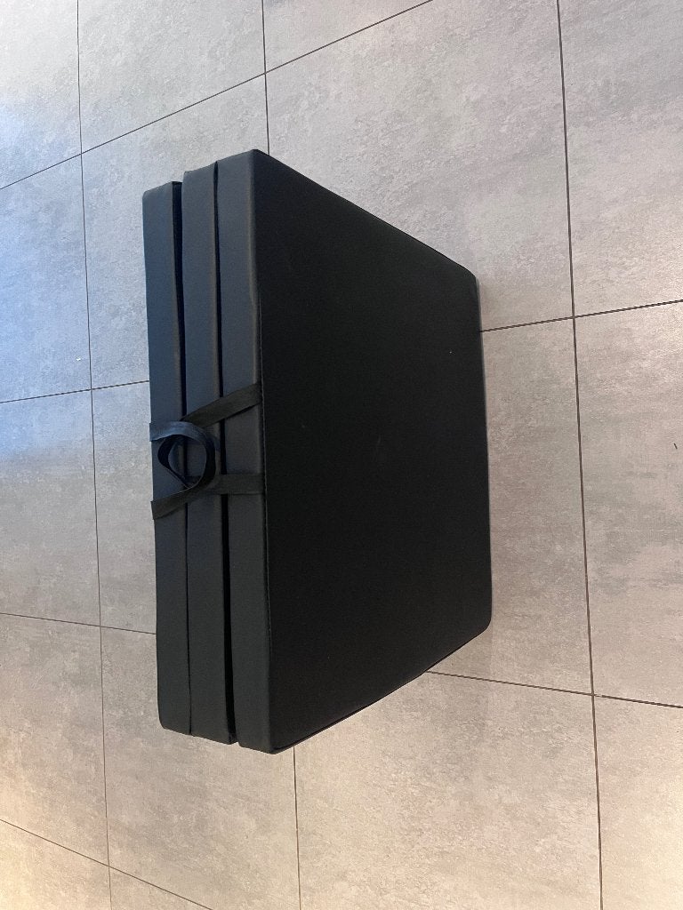 Opvouwbare mat - zwart, Sport en Fitness, Fitnessmaterialen, Ophalen, Zo goed als nieuw, Buik, Fitnessmat