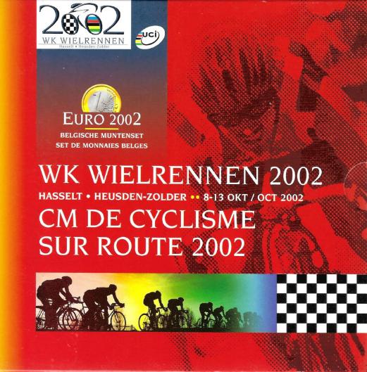 BU-set België 2002 WK Wielrennen, Ophalen of Verzenden, België
